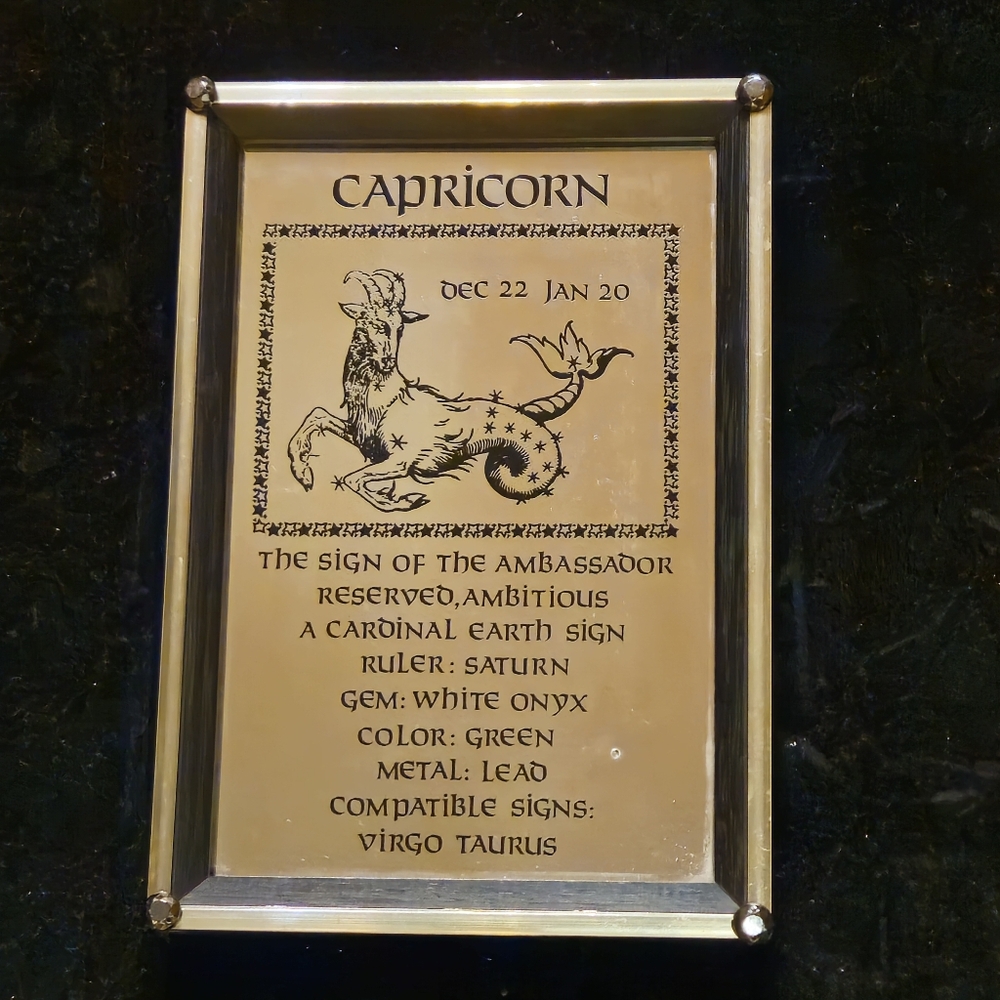 Vintage Framed Capricorn Mirror